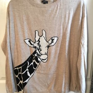 Talbot”s tan giraffe sweater. Medium